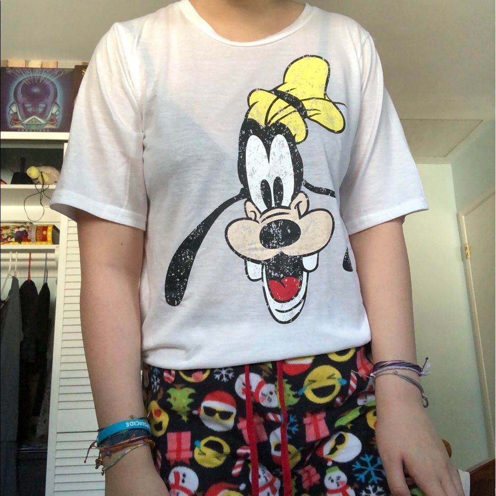 goofy shirt (goofy is distressed)